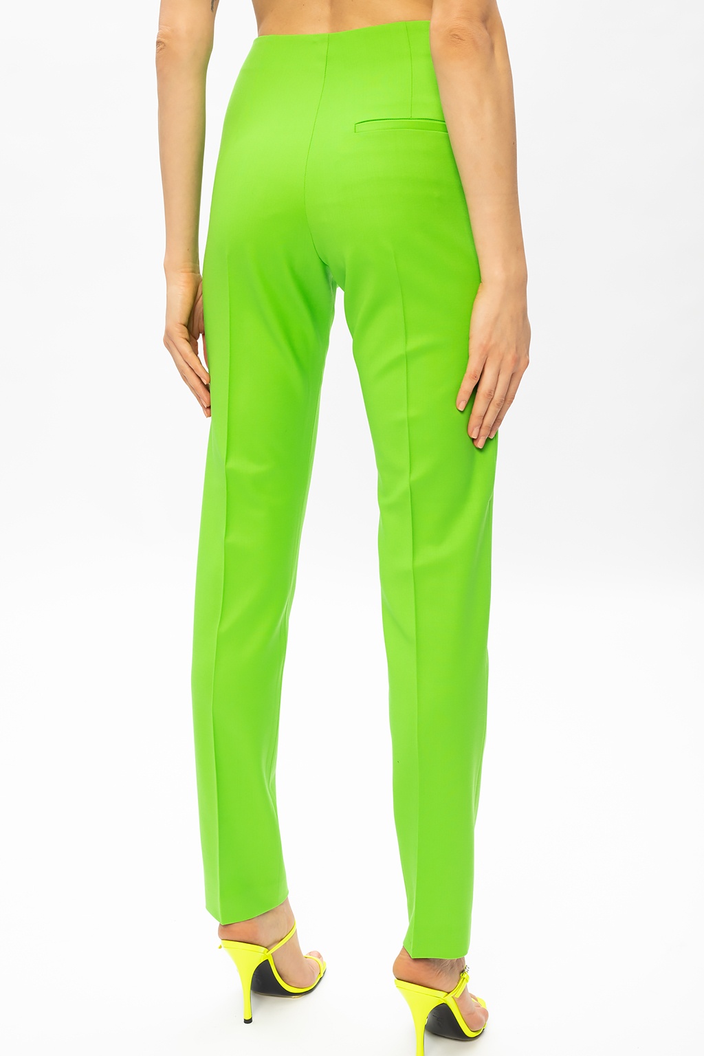 The Attico High-waisted pleat-front trousers